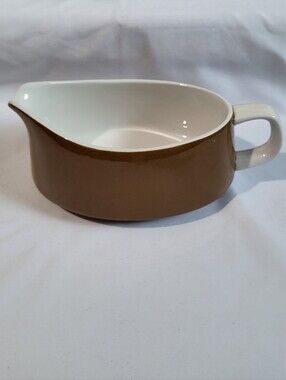 Mikasa Japan Cera Stone Brown Gravy Boat Vintage